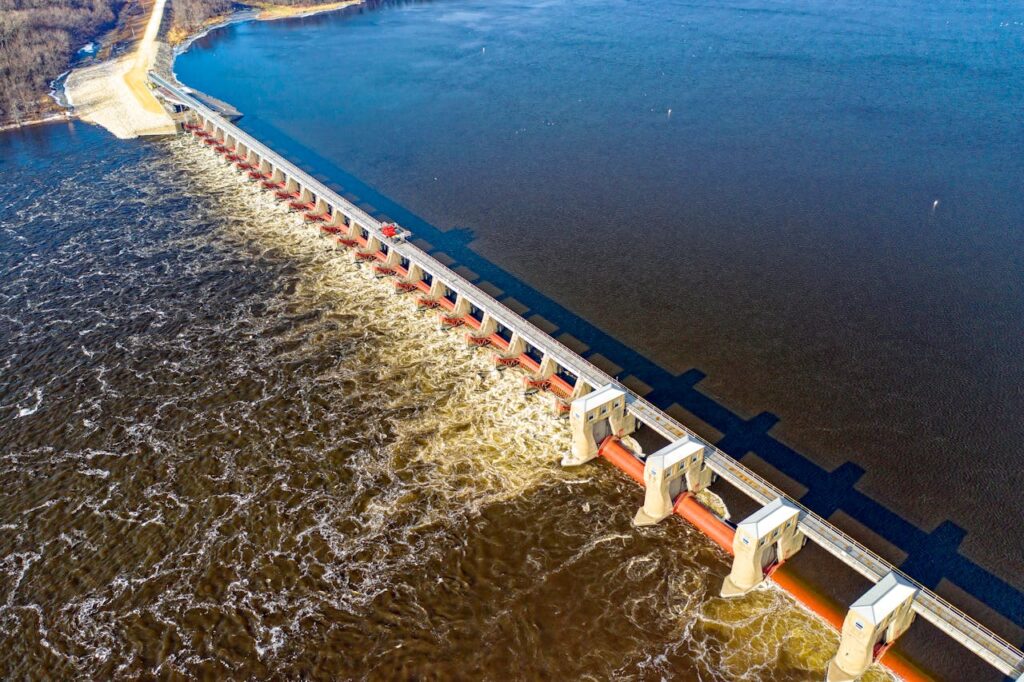 Aerial Photography Of Dam